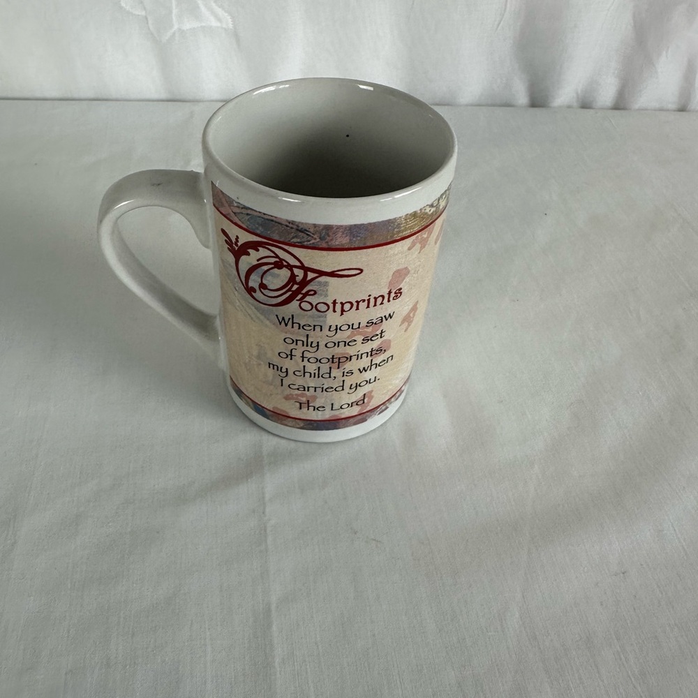 Footprints Inspirational Mug - Footprints in the Sand Christian Poem - Picture 11 of 14